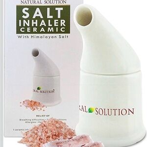 Natural Solution Salt Inhaler Ceramic with Himalayan Salt, NIB sealed.